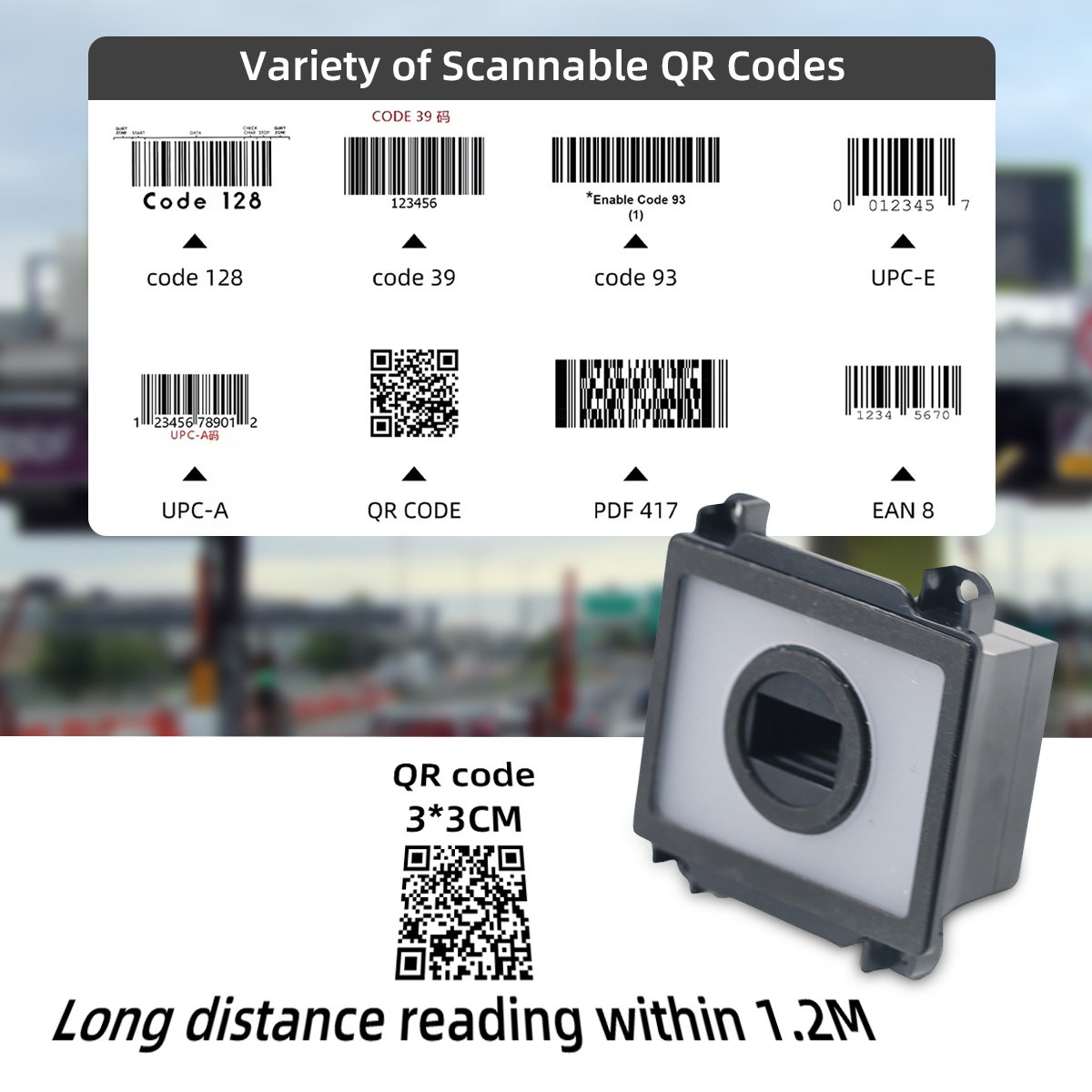 Scanner de codes à barres industriel de haute précision, vente en gros d'usine