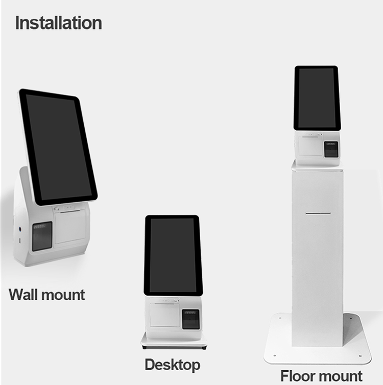 MASUNG MS-S3 Kiosque Écran Tactile Kiosque De Commande Automatique Kiosque Mural De Bureau Support Au Sol Pos Machine Paiement En Libre Service