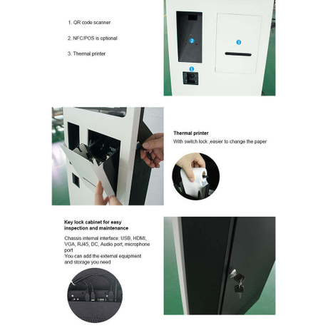 MASUNG MS-S10 OEM 21,5 pouces écran tactile libre-service billet vente PC auto-commande paiement Pos imprimante kiosque
